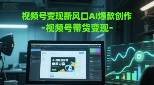 视频号变现新风口AI爆款创作-视频号带货变现