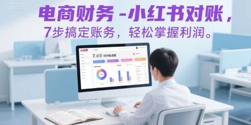 【精】电商财务-小红书对账，7步搞定账务，轻松掌握利润