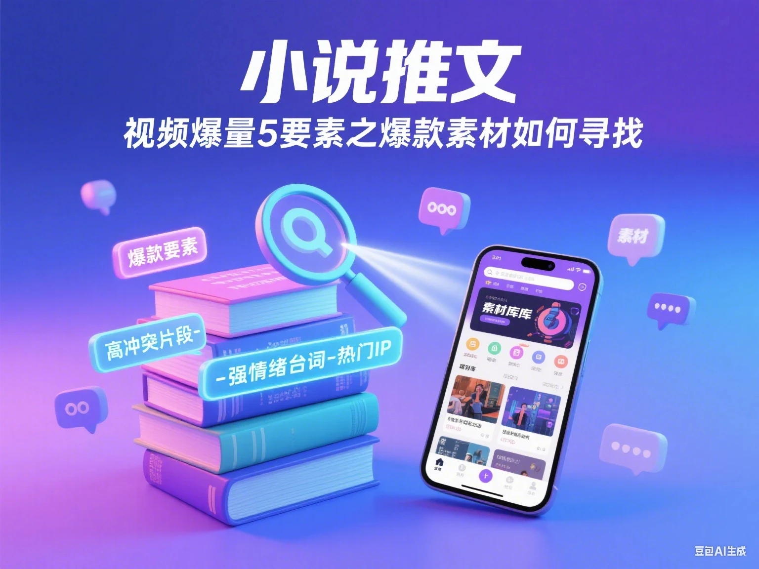 小说推文 视频爆量5要素之爆款素材如何寻找