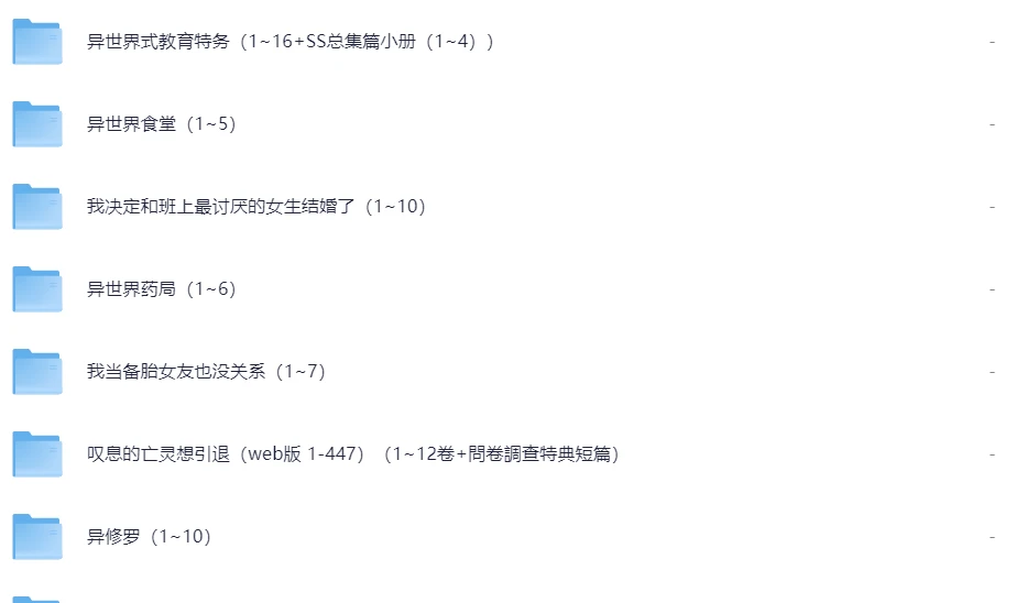 日本轻小说2(部分有漫画和插图)(20部)