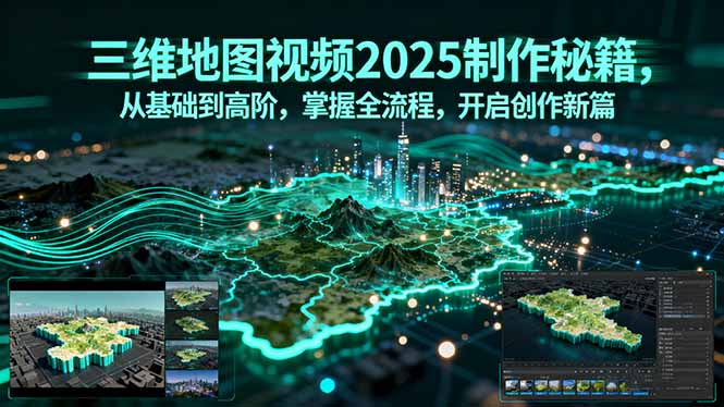【精】三维地图视频2025制作秘籍,从基础到高阶,掌握全流程,开启创作新篇