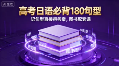 高考日语必背180句型 记句型直接得答案,图书配套课