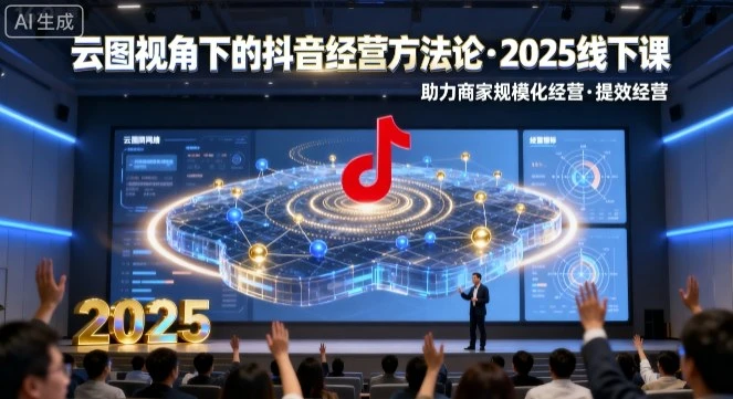 【精】云图视角下的抖音经营方法论，2025线下课，助力商家规模化经营，提效经营(录音+字幕)