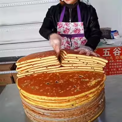 快手网红实体店红豆杂粮烤饼 技术配方、实体教程