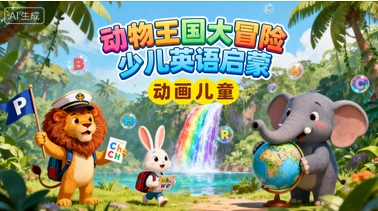 少儿英语启蒙《动物王国大冒险》【动画儿童】