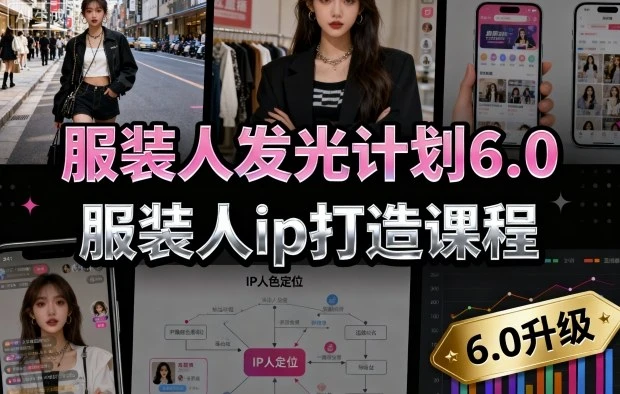 【精】服装人发光计划6.0,服装人ip打造课程,文案创富篇-生活圈写作篇-客户思维篇-专业圈写作篇-技能实操篇-公域获客篇