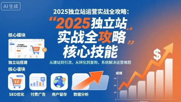 【精】2025独立站运营实战全攻略,一站式掌握独立站运营核心技能