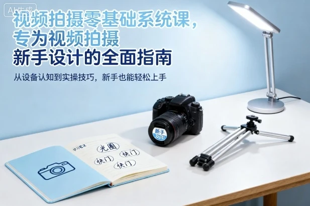 【精】视频拍摄零基础系统课，专为视频拍摄新手设计的全面指南