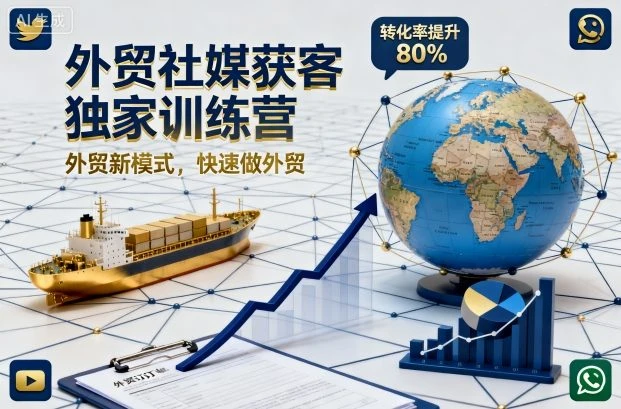 外贸社媒获客独家训练营,外贸新模式,快速做外贸(更新) 外贸社媒获客独家训练营,外贸新模式,快速做外贸(更新)