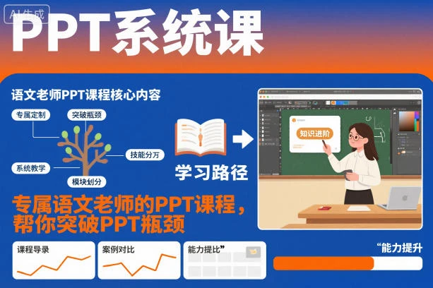 【精】PPT系统课,专属语文老师的PPT课程,帮你突破PPT瓶颈