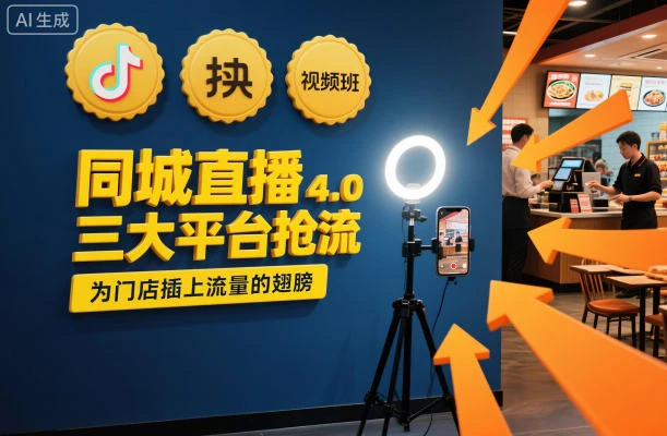 【精】同城直播实操班4.0,三大平台抢流,为门店插上流量的翅膀