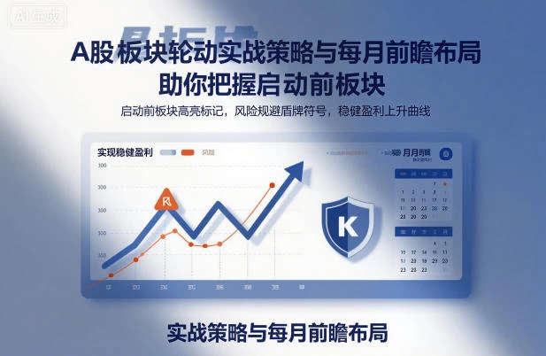 【精】A股板块轮动实战策略与每月前瞻布局，助你把握启动前板块，规避风险，实现稳健盈利