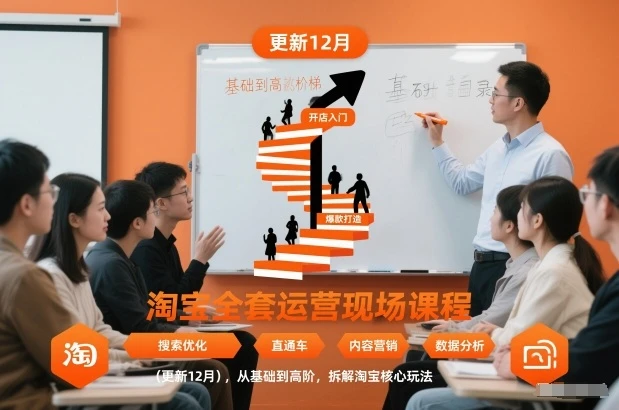 【精】淘宝全套运营现场课程（更新12月），从基础到高阶，拆解淘宝核心玩法-资源之家