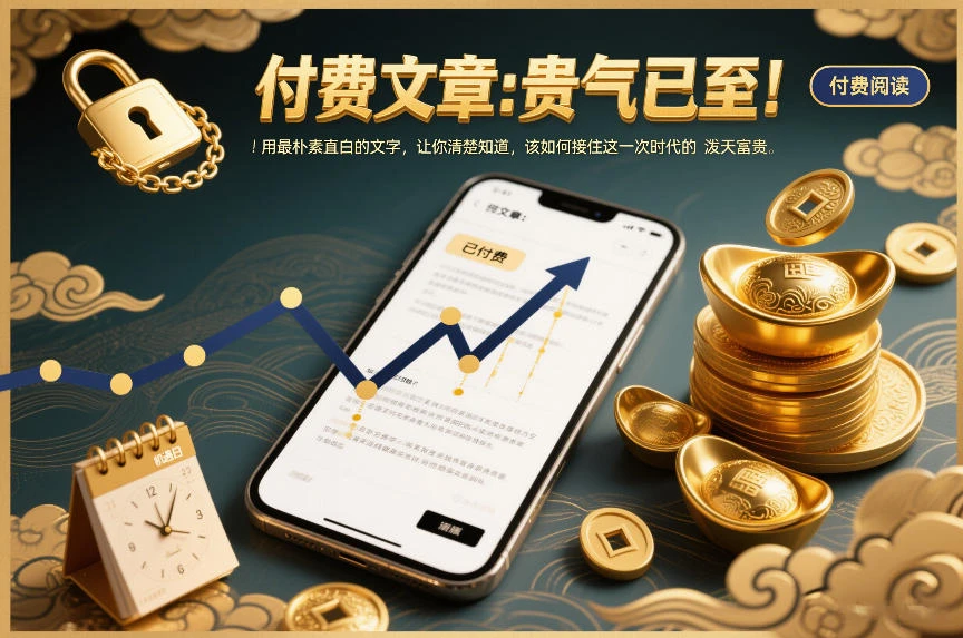 付费文章:贵气已至!用最朴素直白的文字,让你清楚知道,该如何接住这一次时代的泼天富贵 付费文章:贵气已至!用最朴素直白的文字,让你清楚知道,该如何接住这一次时代的泼天富贵