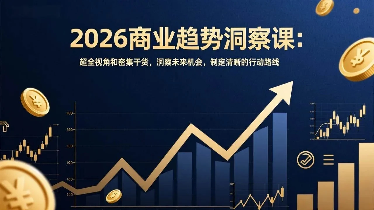 【精】2026商业趋势洞察课：超全视角和密集干货，洞察未来机会，制定清晰的行动路线-资源之家