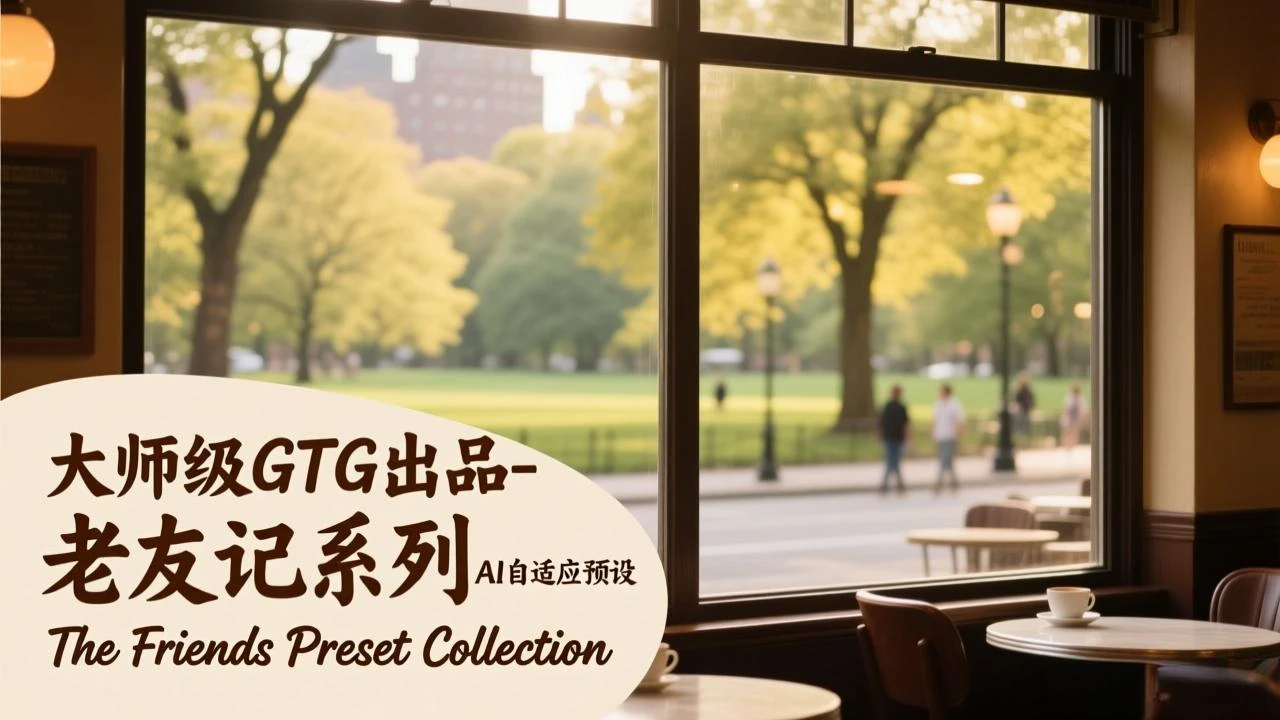 大师级GTG出品-老友记系列AI自适应预设The Friends Preset Collection-资源之家 大师级GTG出品-老友记系列AI自适应预设The Friends Preset Collection-资源之家