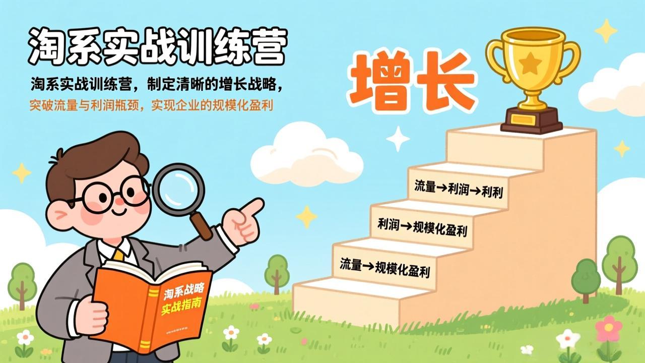 【精】淘系实战训练营(更新)，制定清晰的增长战略，突破流量与利润瓶颈，实现企业的规模化盈利-资源之家