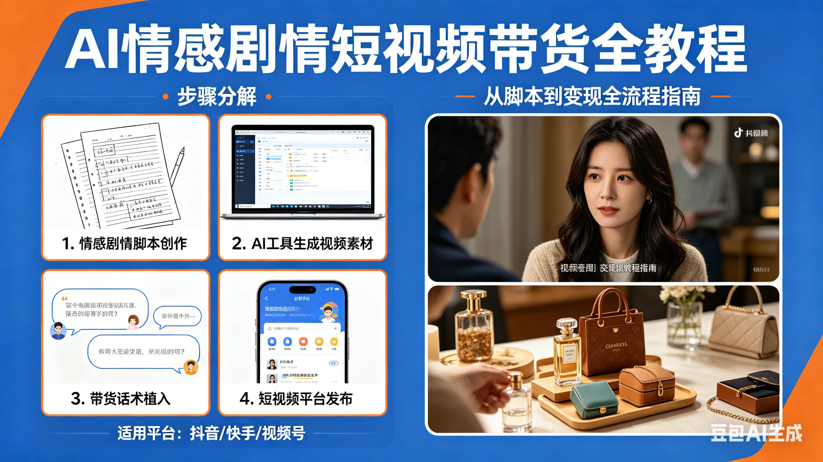 AI情感剧情短视频带货全教程，好操作，小白也能轻松实现短剧带货变现-资源之家
