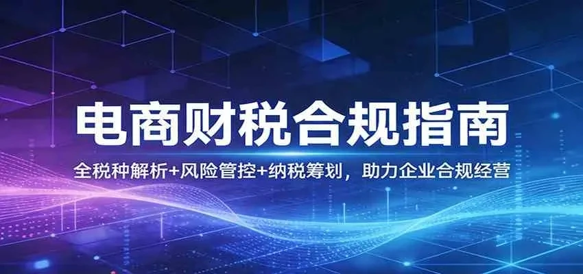 【精】电商财税合规指南：全税种解析+风险管控+纳税筹划，助力企业合规经营-副业吧