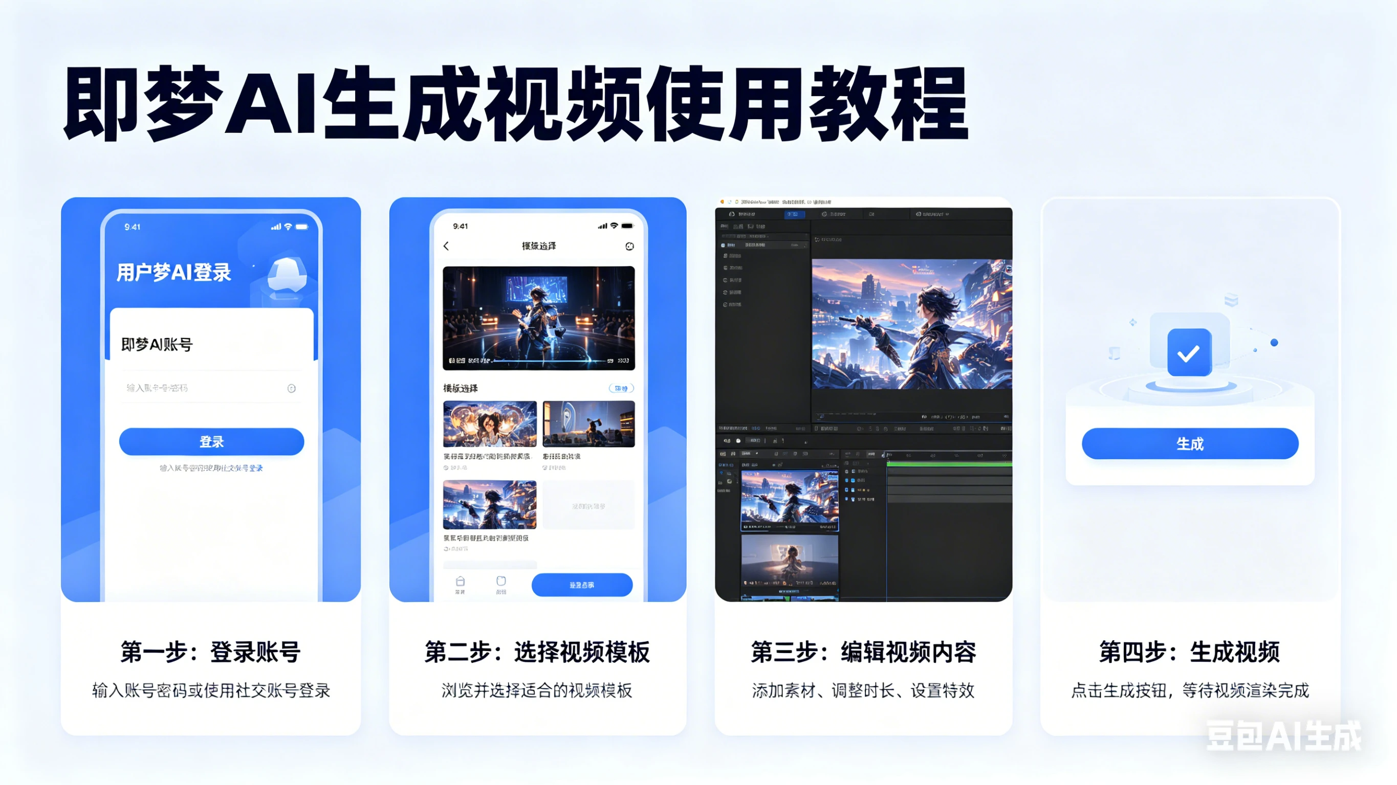 即梦AI生成视频使用教程-副业吧