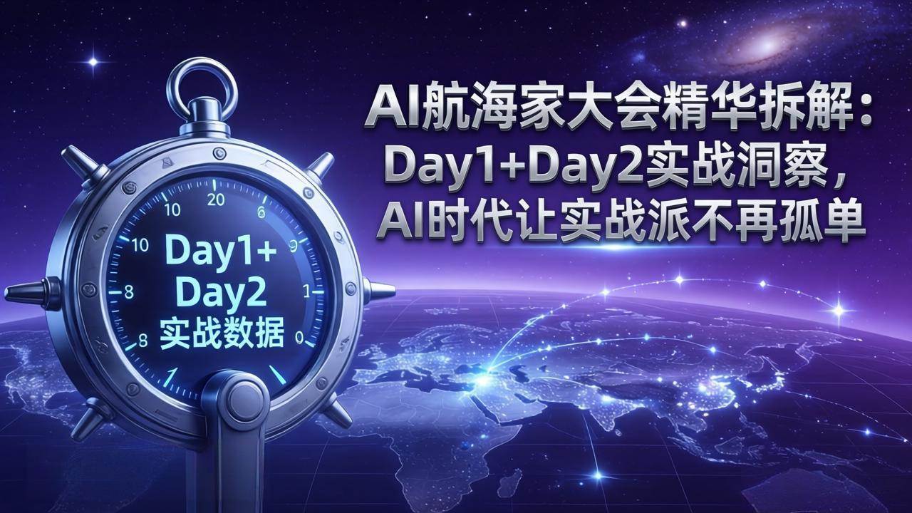 AI航海家大会精华拆解：Day1+Day2实战洞察，AI时代让实战派不再孤单-副业吧