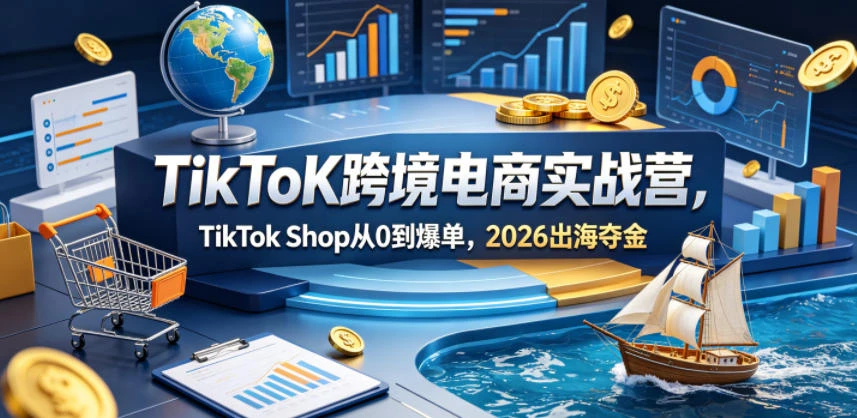 【精】2026推易电商TikToK跨境电商实战营，从 0 到爆单三天直播课程