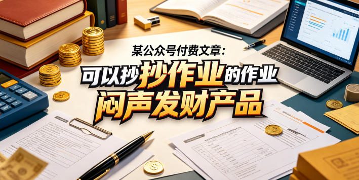 某公众号付费文章:可以抄作业的闷声发财产品-副业吧 某公众号付费文章:可以抄作业的闷声发财产品-副业吧