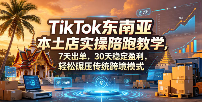 【精】TikTok东南亚本土店实操陪跑教学,7天出单,30天稳定盈利,轻松碾压传统跨境模式-副业吧 【精】TikTok东南亚本土店实操陪跑教学,7天出单,30天稳定盈利,轻松碾压传统跨境模式-副业吧