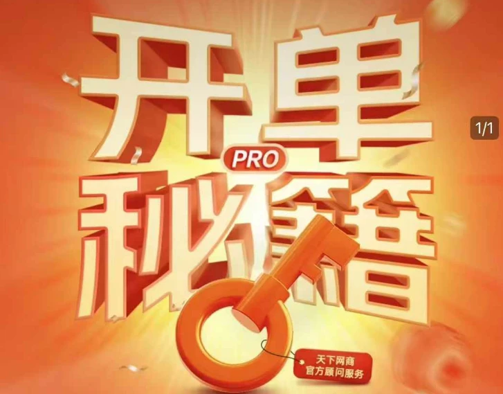 【精】天下网商-开单秘籍PRO淘天实战陪跑计划(2026年6月价值3980元)