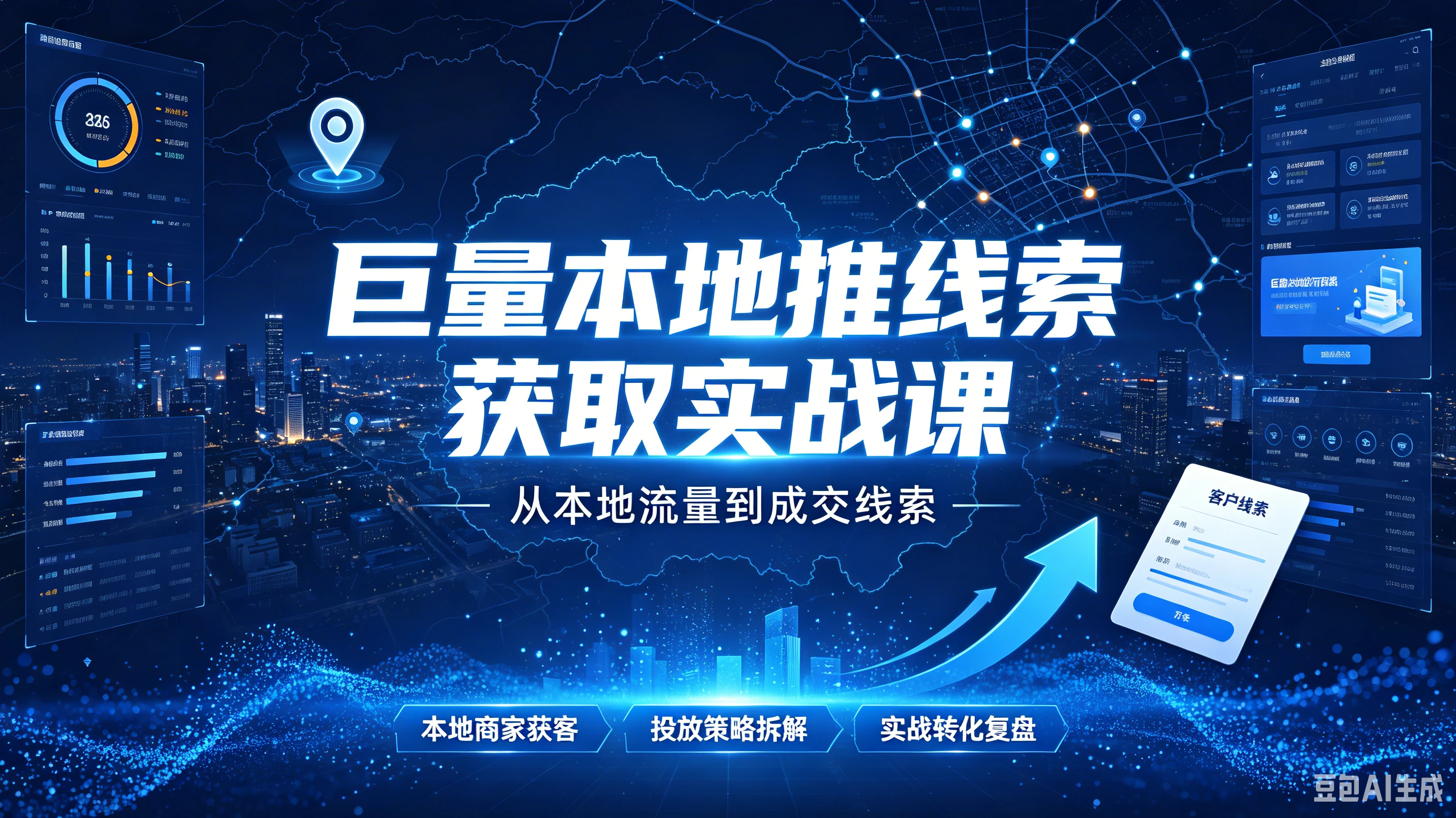 【精】巨量本地推线索获取实战课，从曝光到线索的增长闭环，本地商家获客实战指南-资源之家