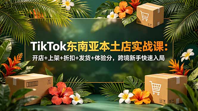 【精】TikTok东南亚本土店实战课:开店+上架+折扣+发货+体验分,跨境新手快速入局-资源之家 【精】TikTok东南亚本土店实战课:开店+上架+折扣+发货+体验分,跨境新手快速入局-资源之家