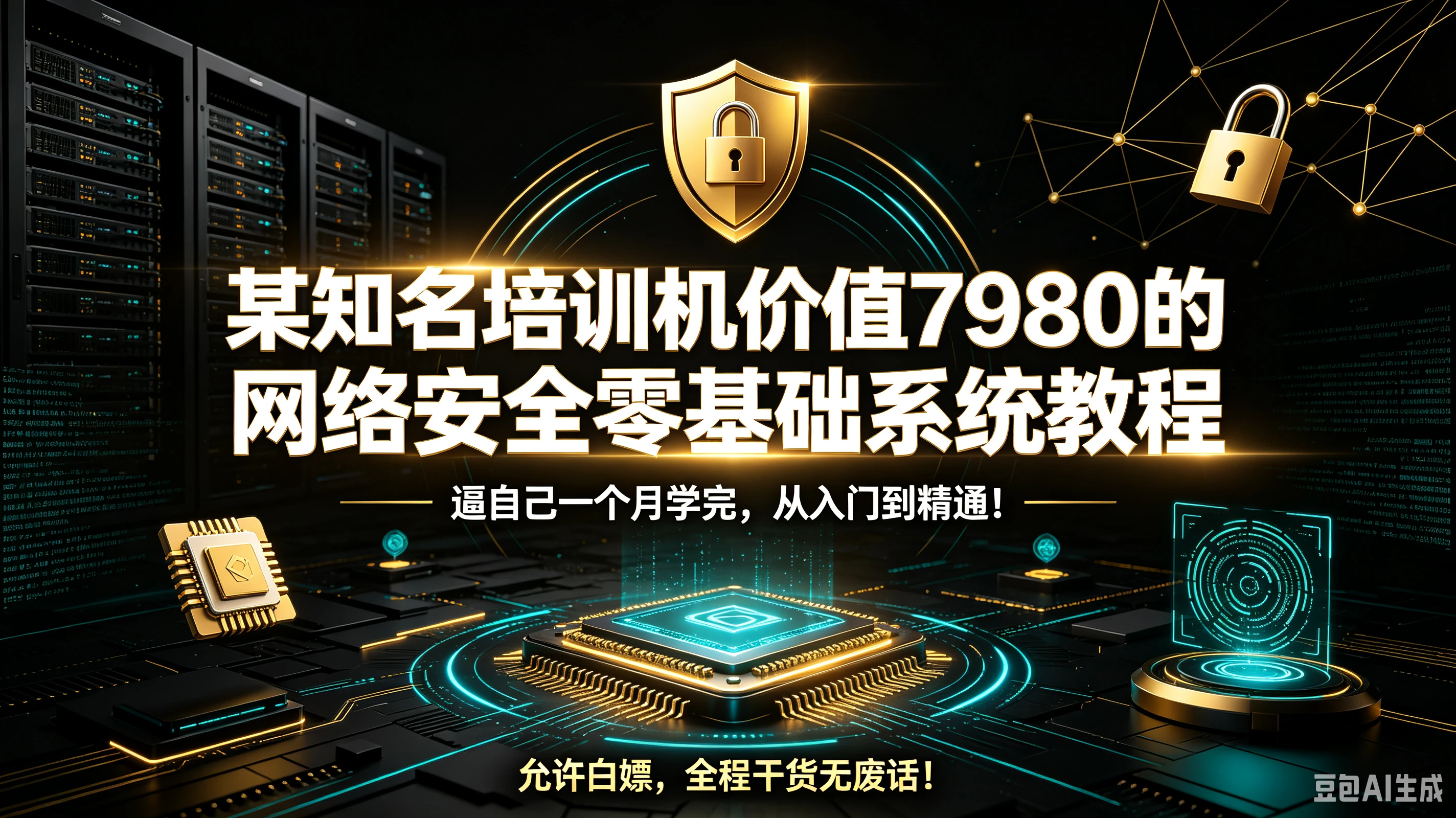 【精】某知名培训机价值7980的网络安全零基础系统教程,逼自己一个月学完,从入门到精通!允许白嫖,全程干货无废话! 【精】某知名培训机价值7980的网络安全零基础系统教程,逼自己一个月学完,从入门到精通!允许白嫖,全程干货无废话!