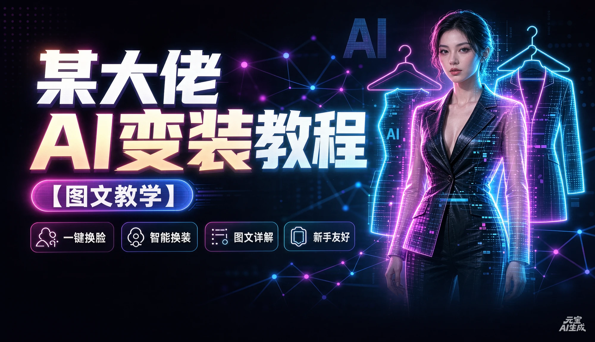 某大佬AI变装教程【图文教学】制作简单，几分钟一个作品，多平台发布撸收益