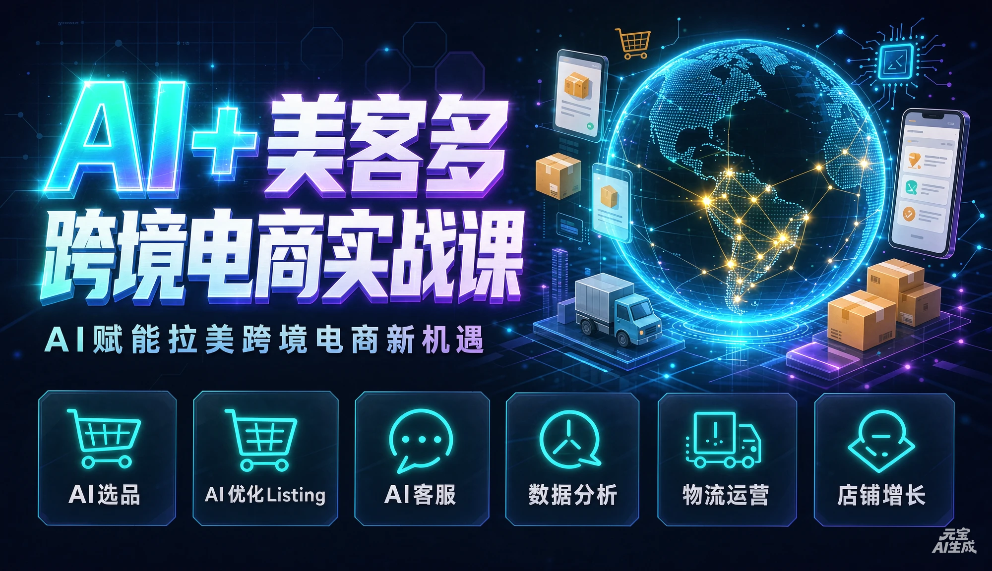 【精】AI+美客多跨境电商实战课，从小白到高手，你也可以成为美客多跨境电商的运营专家