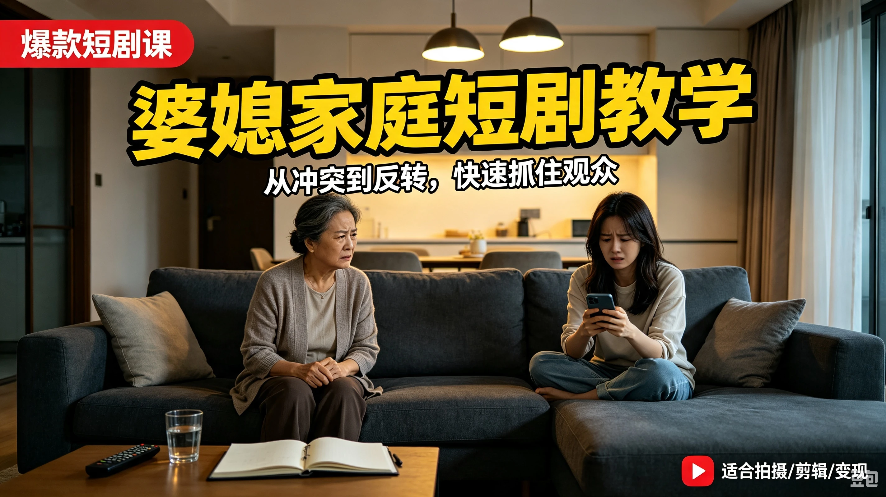 【精】婆媳家庭AI短剧全套教学丨起号快,热门吸引女性粉丝,商单广告、橱窗带货、收徒裂变、伙伴分成等 【精】婆媳家庭AI短剧全套教学丨起号快,热门吸引女性粉丝,商单广告、橱窗带货、收徒裂变、伙伴分成等
