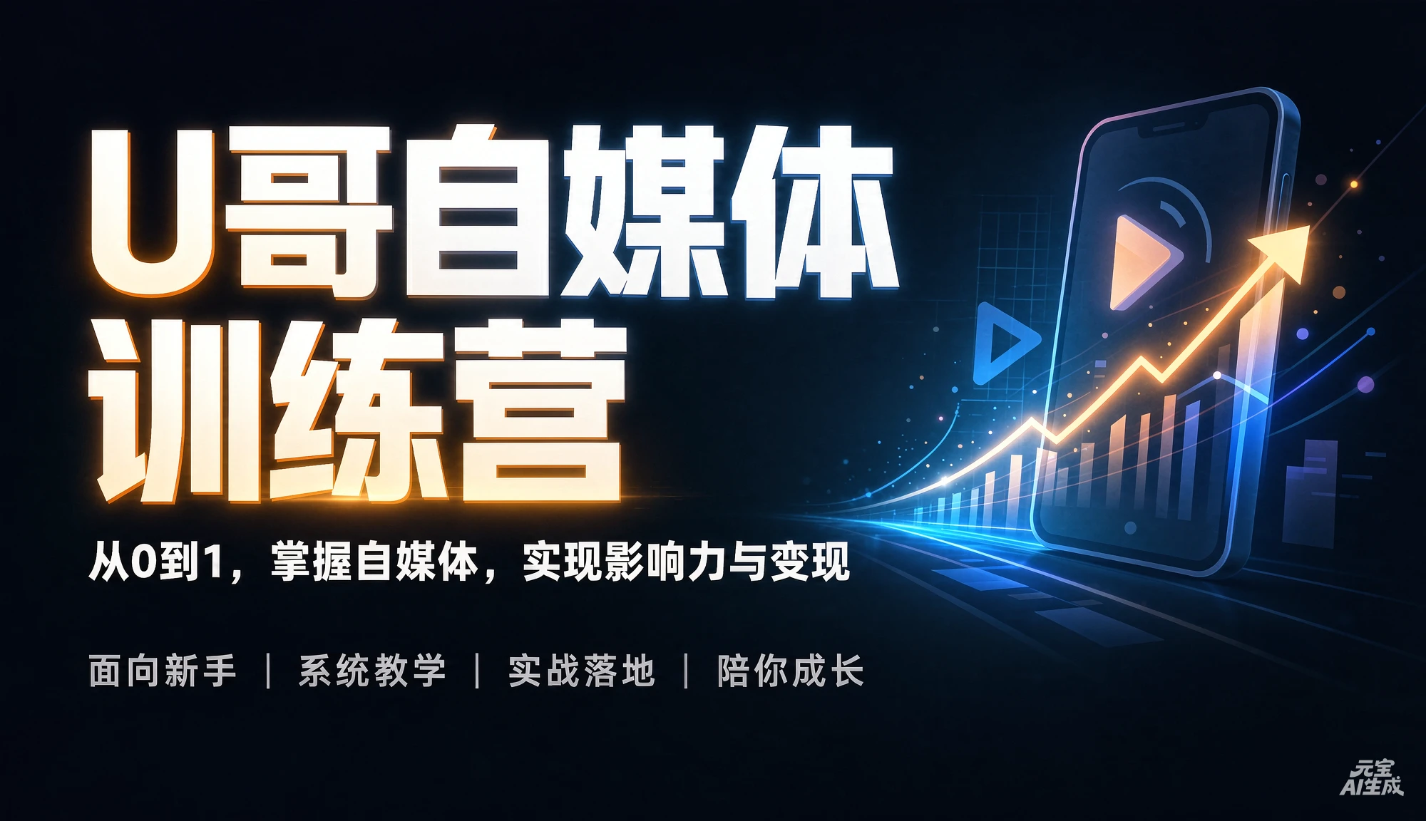 【精】U哥自媒体训练营,从0到1,掌握自媒体,实现影响力与变现 【精】U哥自媒体训练营,从0到1,掌握自媒体,实现影响力与变现