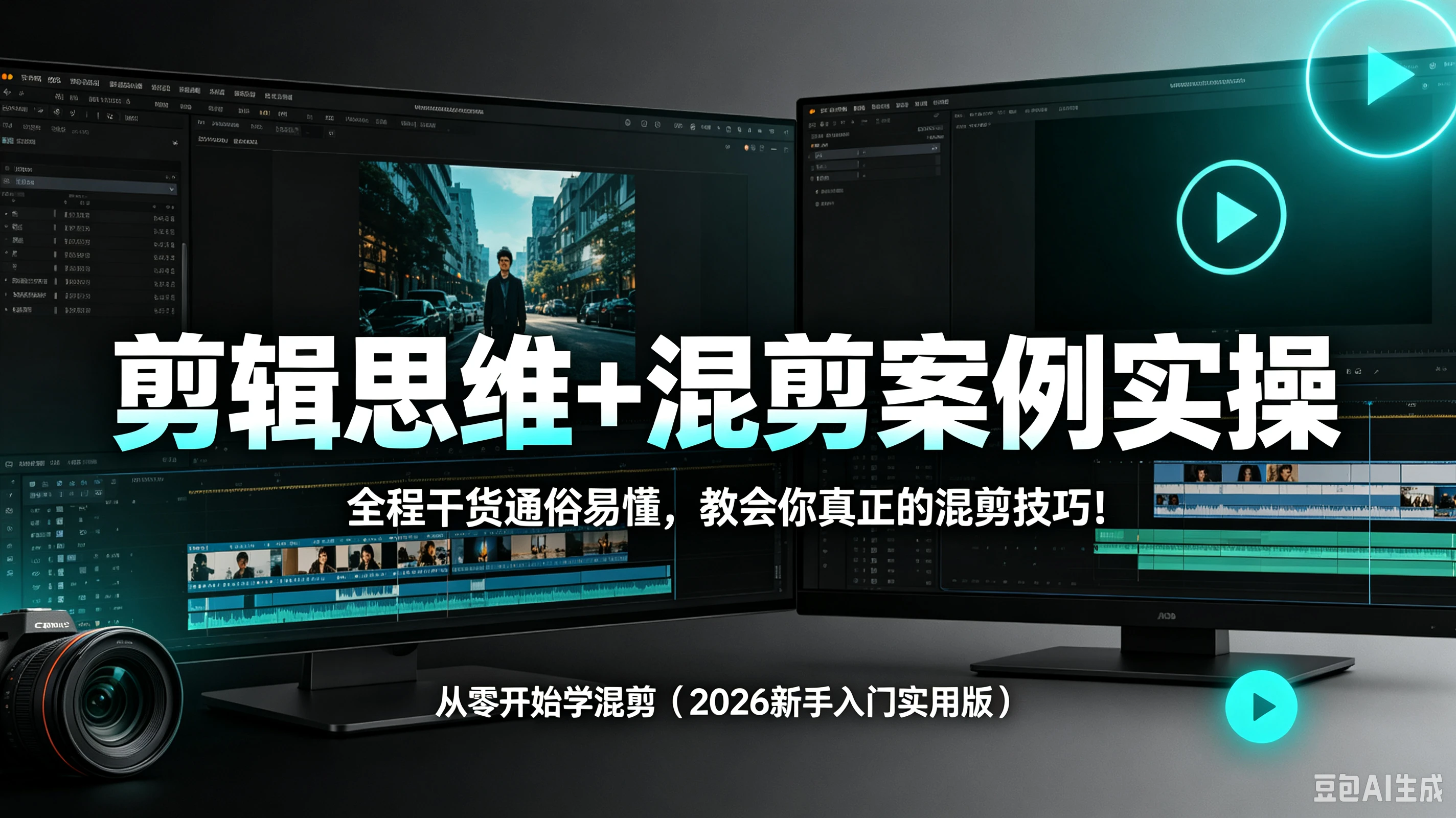【精】剪辑思维+混剪案例实操,全程干货通俗易懂,教会你真正的混剪技巧!从零开始学混剪(2026新手入门实用版)
