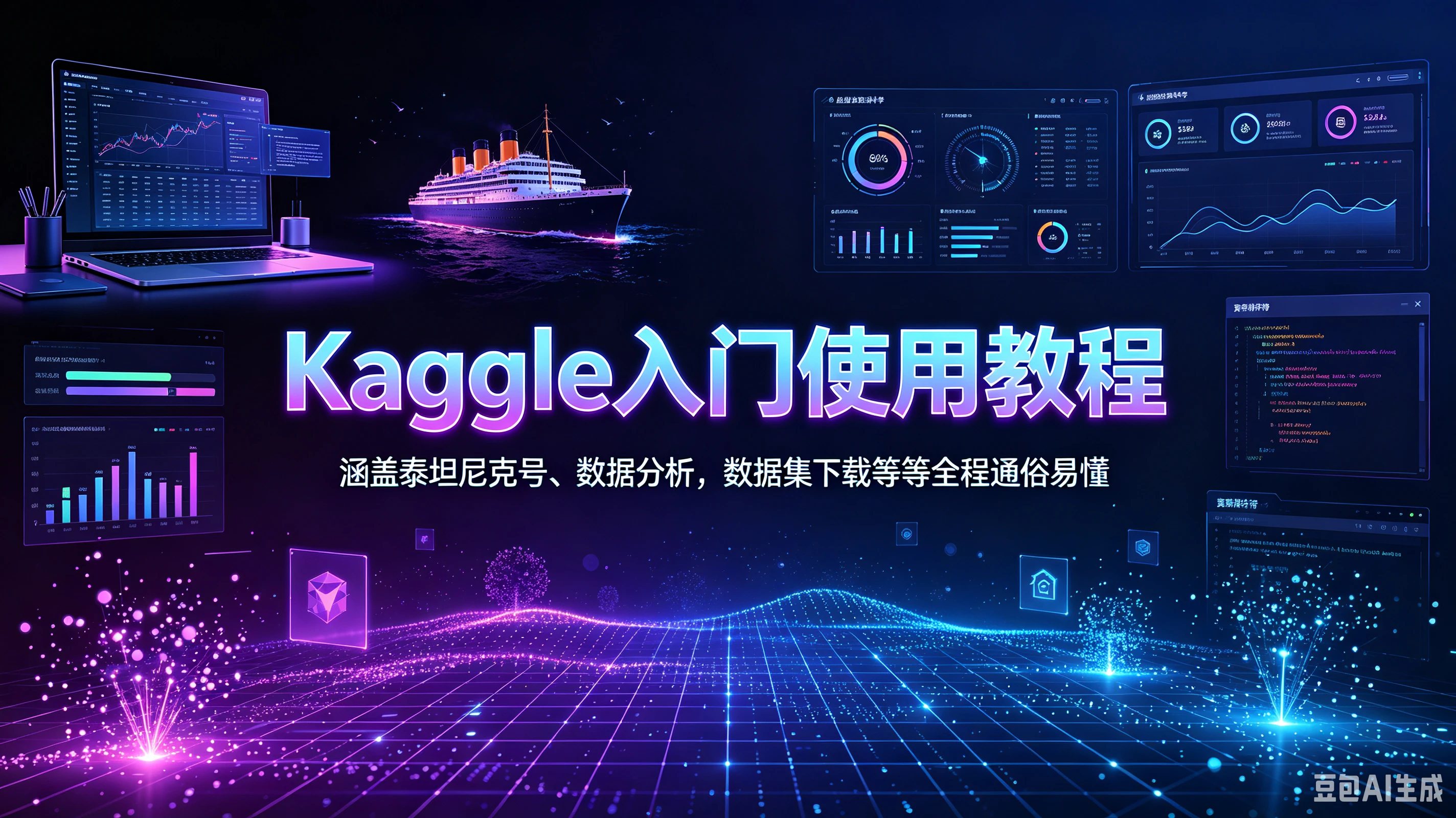 【精】Kaggle入门使用教程，涵盖泰坦尼克号、数据分析，数据集下载等等全程通俗易懂