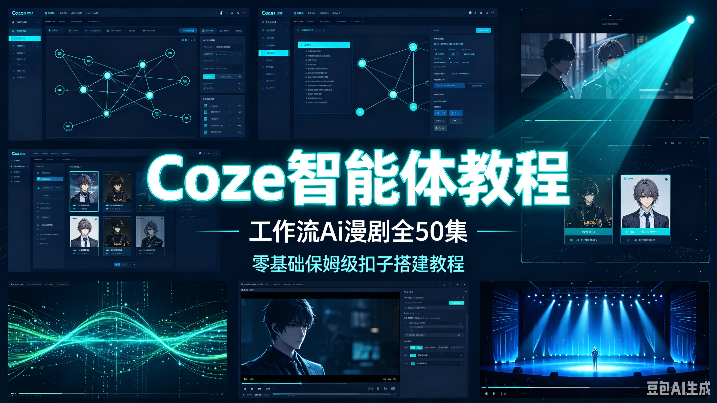 【精】Coze智能体教程（工作流Ai漫剧全50集）零基础保姆级扣子搭建教程Seedane 2.0Chatgpt image2