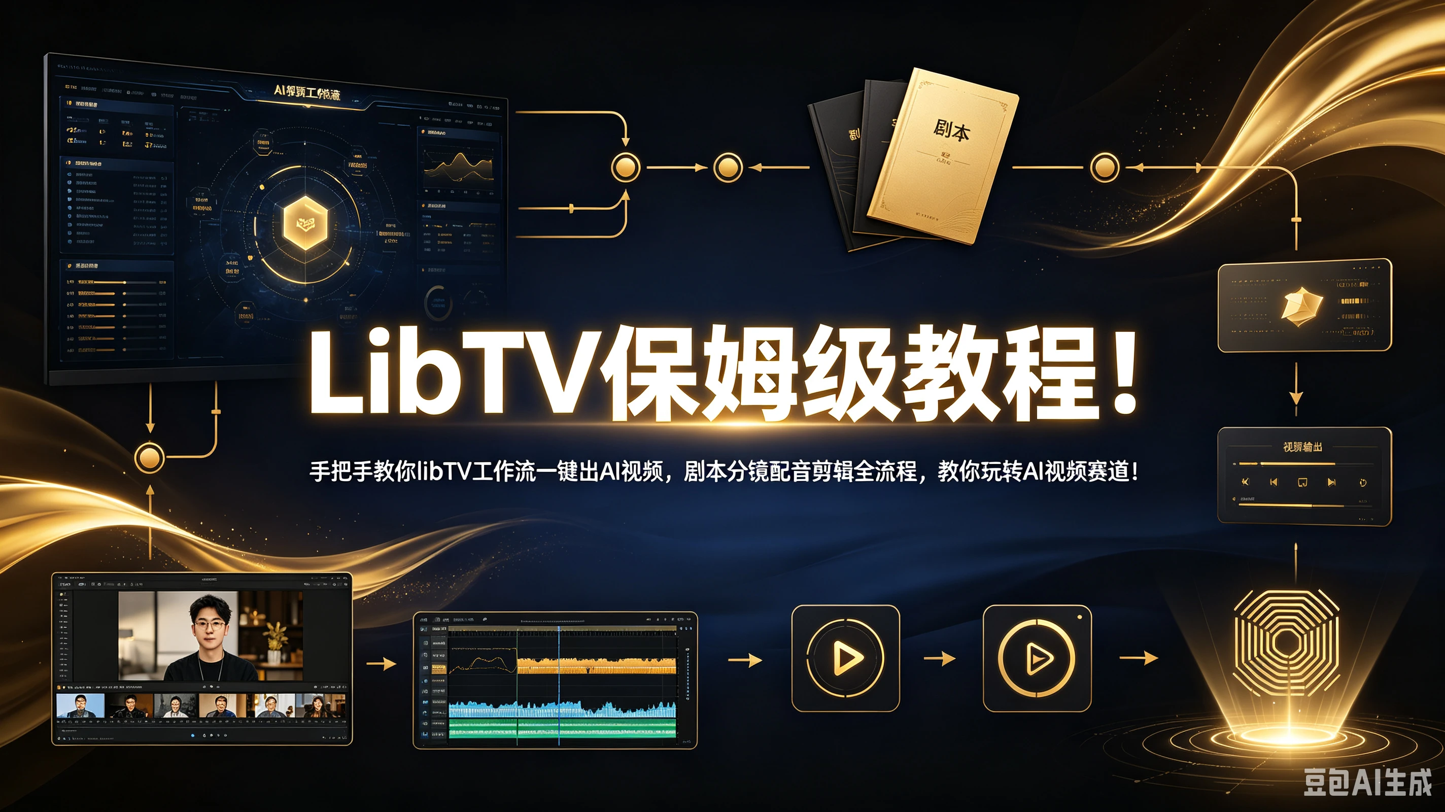 【精】LibTV保姆级教程!手把手教你libTV工作流一键出AI视频,剧本分镜配音剪辑全流程,教你玩转AI视频赛道! 【精】LibTV保姆级教程!手把手教你libTV工作流一键出AI视频,剧本分镜配音剪辑全流程,教你玩转AI视频赛道!