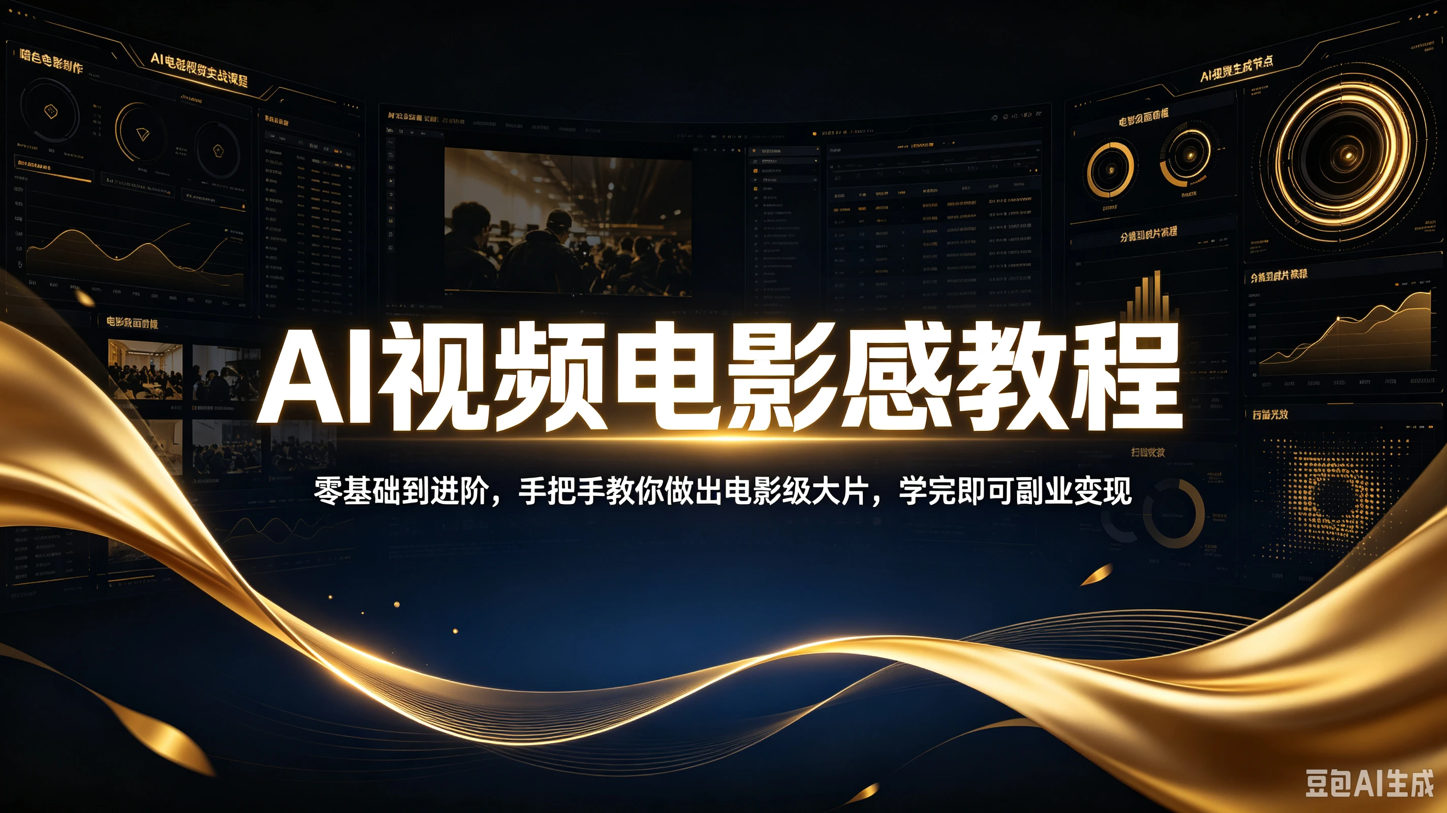 【精】AI视频电影感教程！零基础到进阶，手把手教你做出电影级大片，学完即可副业变现！