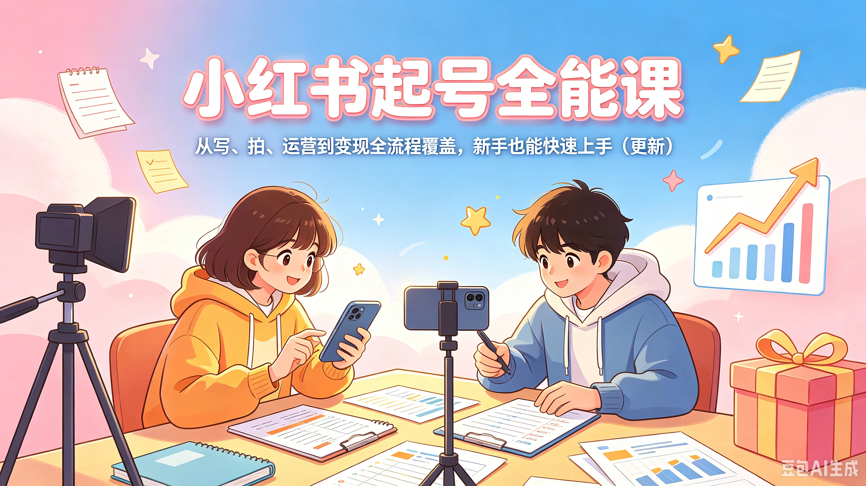 【精】小红书起号全能课,从写、拍、运营到变现全流程覆盖,新手也能快速上手(更新)
