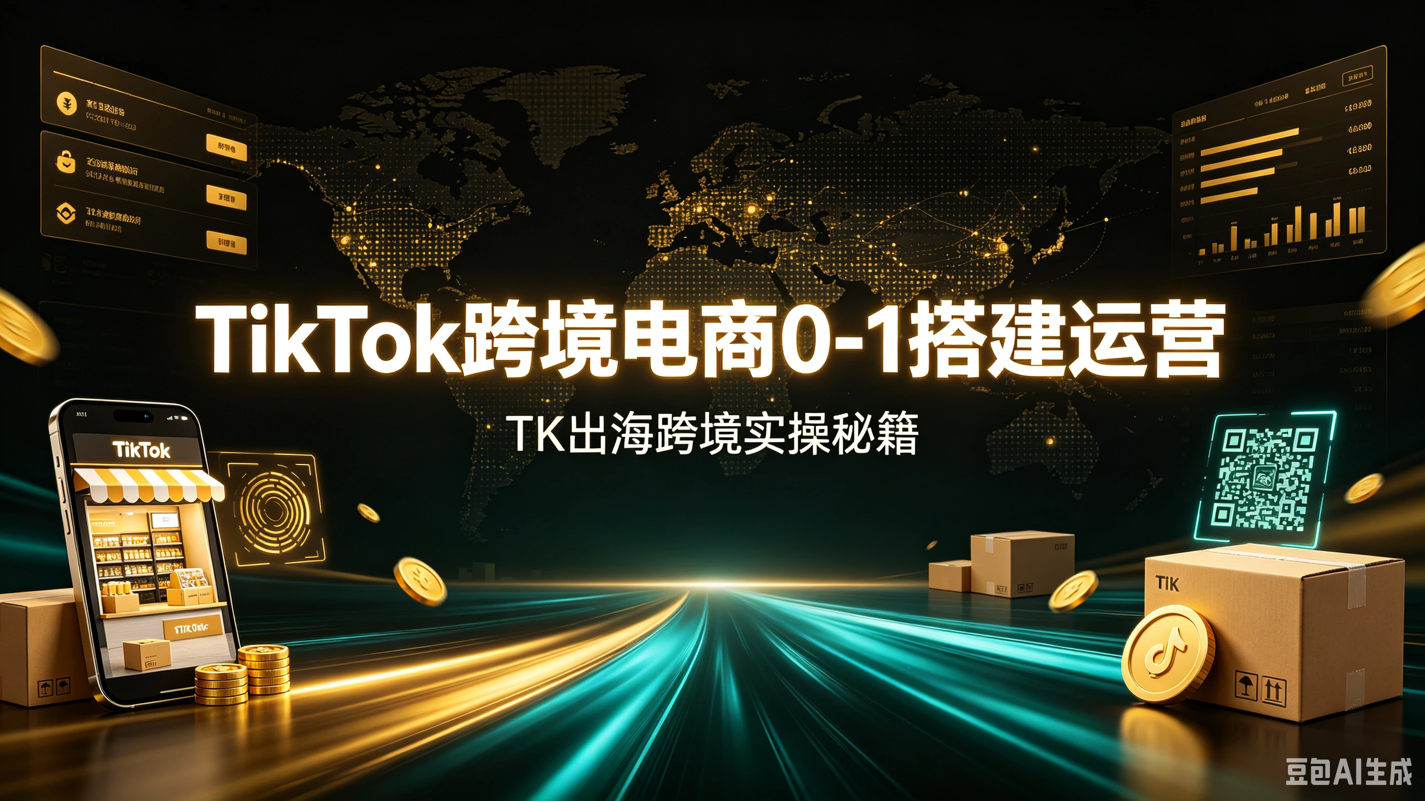 【精】TikTok跨境电商0-1搭建运营，TK出海跨境实操秘籍