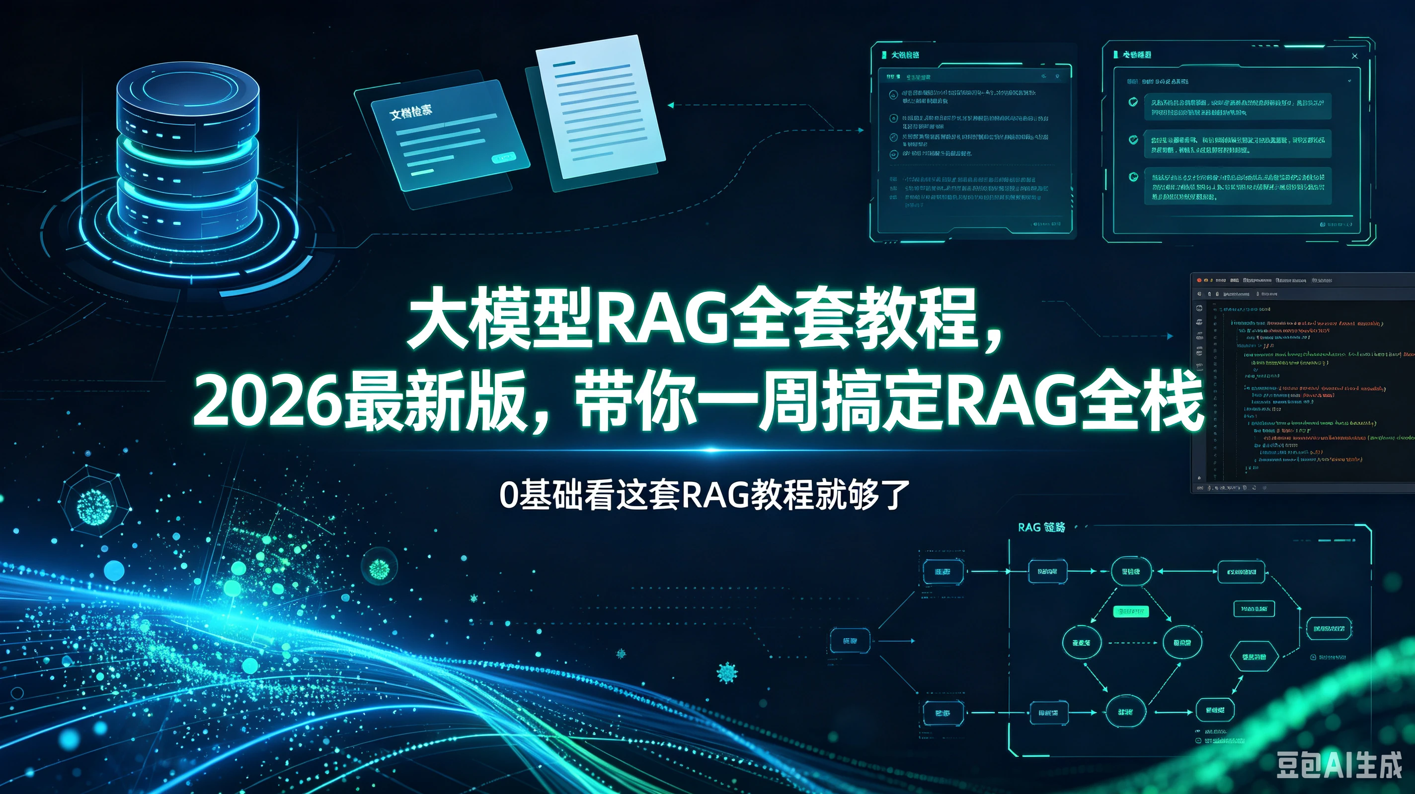 【精】大模型RAG全套教程,2026最新版,带你一周搞定RAG全栈,0基础看这套RAG教程就够了