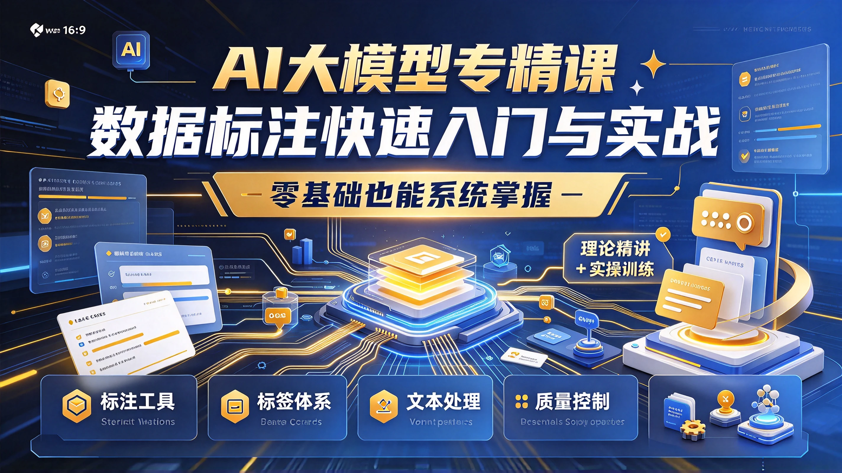 【精】AI大模型专精课,数据标注快速入门与实战,零基础也能系统掌握