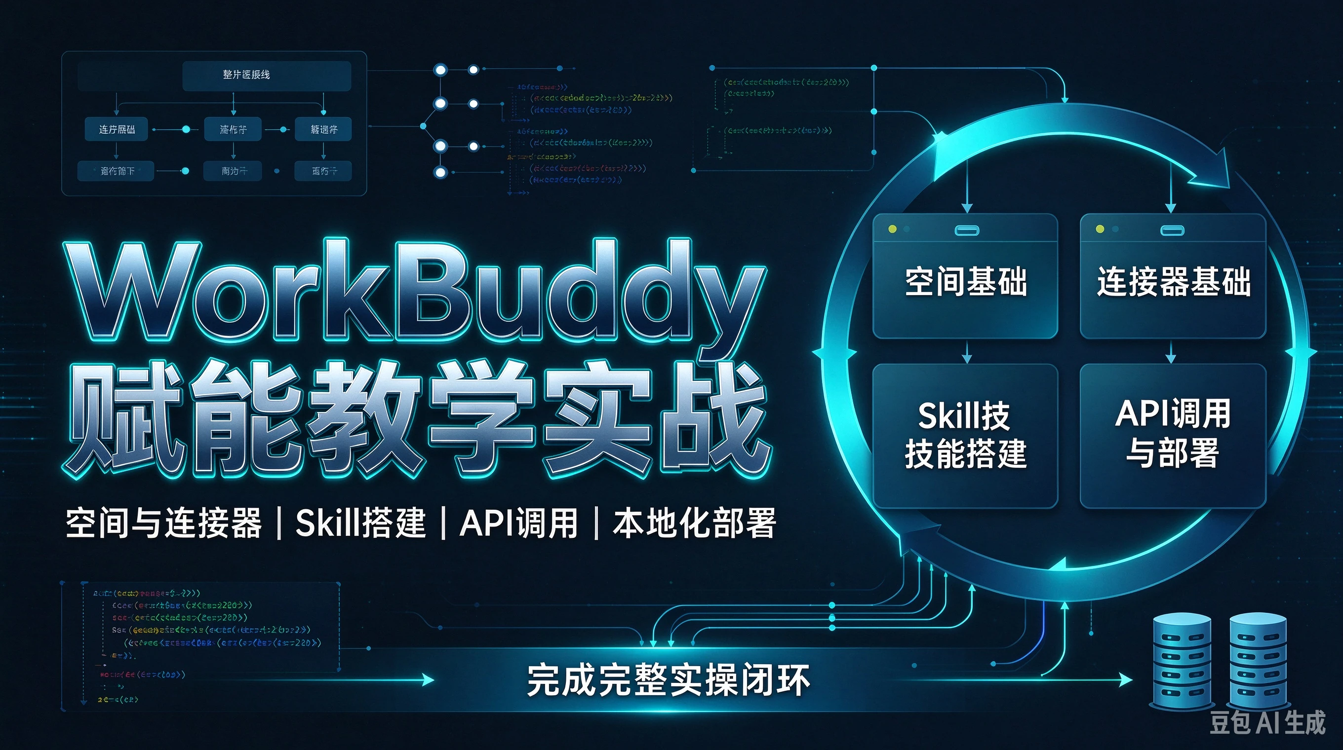 【精】WorkBuddy赋能教学实战,带你掌握空间与连接器基础,自主搭建各类skill技能,完成API调用与本地化部署的完整实操闭环