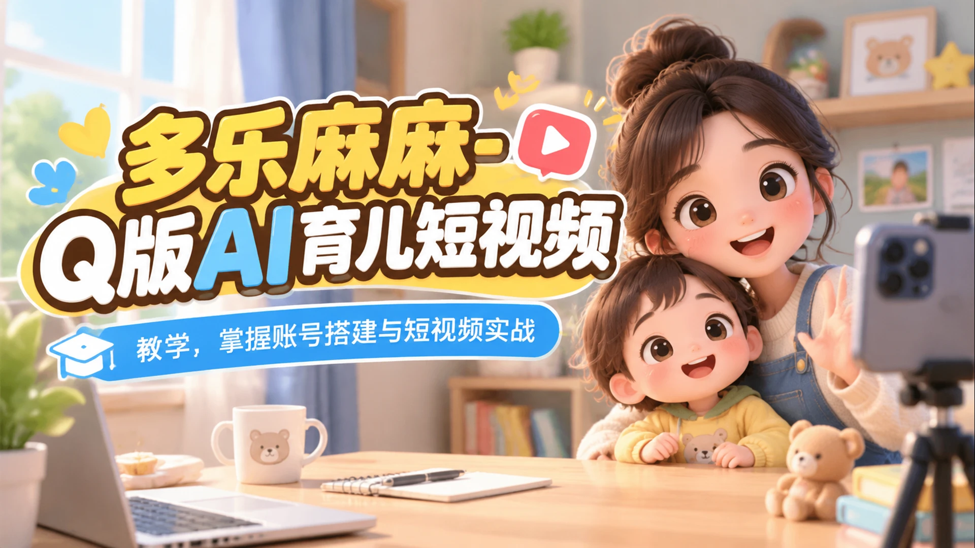 多乐麻麻 - Q版AI育儿短视频教学,掌握账号搭建与短视频实战 多乐麻麻 - Q版AI育儿短视频教学,掌握账号搭建与短视频实战