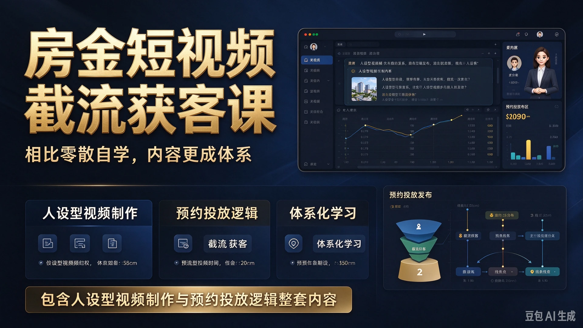 【精】房金短视频截流获客相比零散自学内容更成体系,包含人设型视频制作与预约投放逻辑整套内容 【精】房金短视频截流获客相比零散自学内容更成体系,包含人设型视频制作与预约投放逻辑整套内容