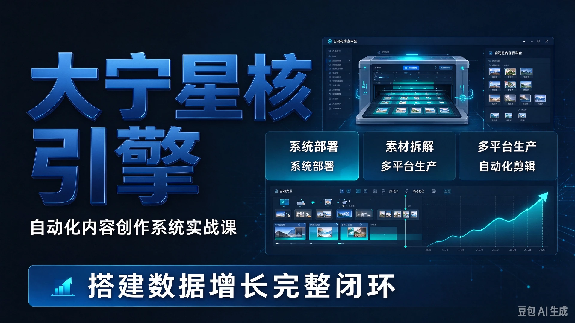 【精】大宁星核引擎自动化内容创作系统,带你学习系统部署与素材拆解,搭建多平台内容生产、自动化剪辑的数据增长完整闭环-副业吧 【精】大宁星核引擎自动化内容创作系统,带你学习系统部署与素材拆解,搭建多平台内容生产、自动化剪辑的数据增长完整闭环-副业吧