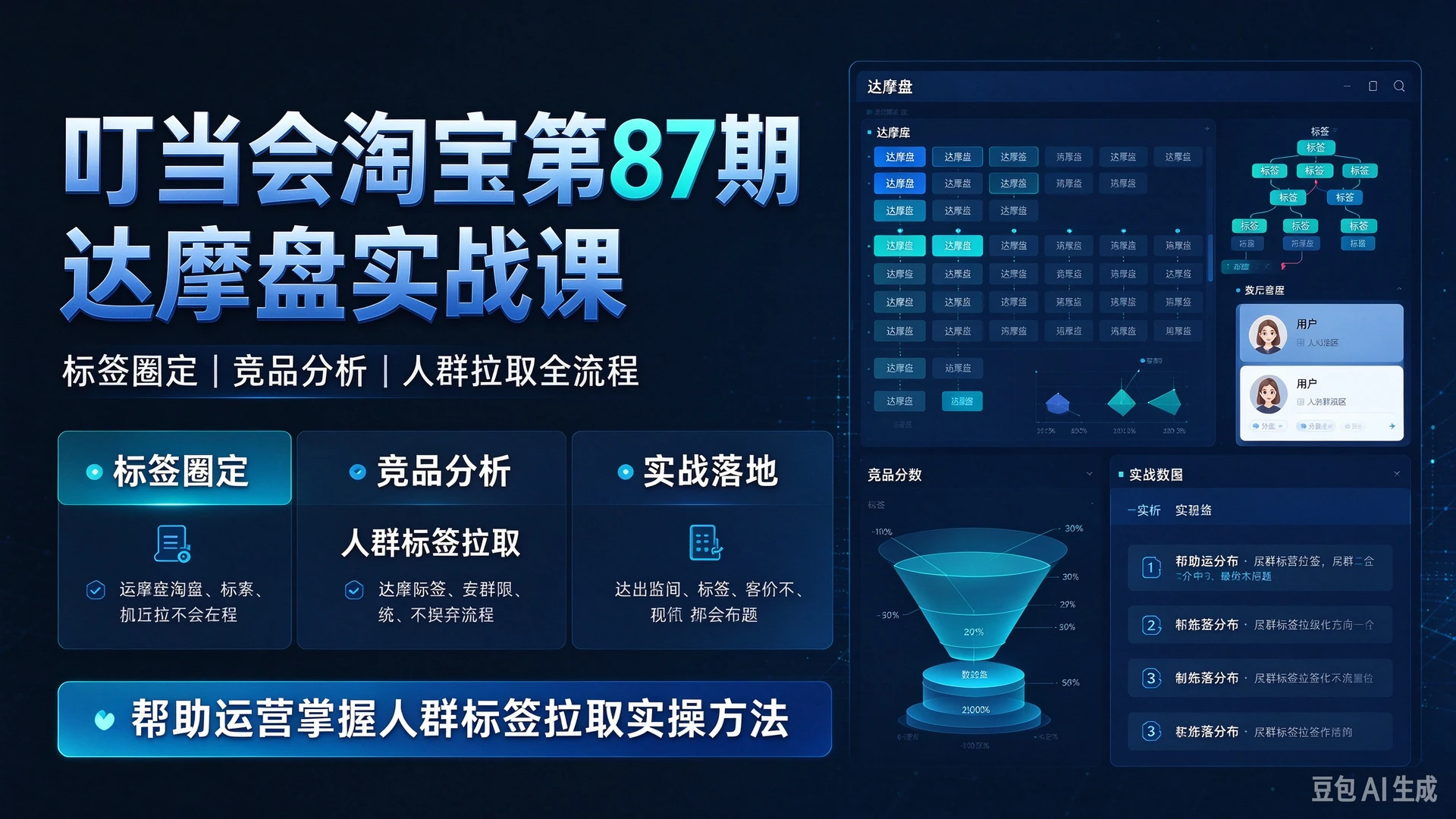 【精】叮当会淘宝第87期达摩盘侧重实战落地,讲解标签圈定与竞品分析,帮助运营掌握人群标签拉取实操方法-资源之家 【精】叮当会淘宝第87期达摩盘侧重实战落地,讲解标签圈定与竞品分析,帮助运营掌握人群标签拉取实操方法-资源之家